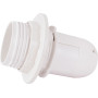 Патрон E14 електричний з гайкою 56х28mm пластик білий [s9100006] e.lamp socket with nut.E14.pl.white E.NEXT