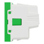 Розетка с з/к и шторками 16А Зеленый 45х45х40mm PC [NU303706] Unica New Schneider Electric