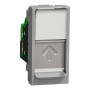 Розетка компьютерная RJ45 категория 6STP 1 модуль алюминий [NU341630] ABS-UV Unica New Шнейдер Электрик