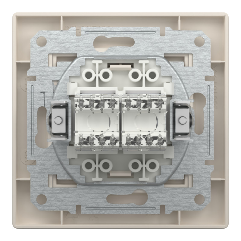 Розетка компьютерная с рамкой RJ45 UTP кат.6 Asfora слоновая кость ABS [EPH4800123] Шнейдер Электрик
