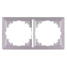 Рамка 2-постовая 152х81х9,5мм алюминий [ins0040090] E.NEXT e.lux.10044L.2.fr.aluminium