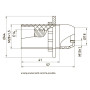 Патрон E14 електричний з гайкою 56х28mm пластик білий [s9100006] e.lamp socket with nut.E14.pl.white E.NEXT