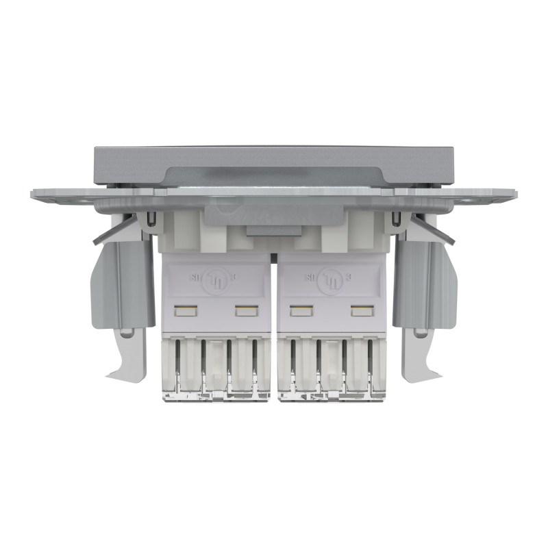 Розетка комп'ютерна RJ45 UTP кат.5Е Asfora сталь ABS [EPH4400162] Шнейдер Електрік