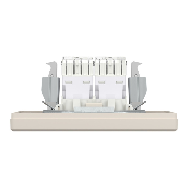 Розетка компьютерная с рамкой RJ45 UTP кат.6 Asfora слоновая кость ABS [EPH4800123] Шнейдер Электрик