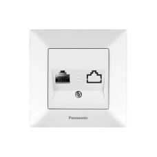 Компьютерная розетка RJ45 кат.6е Arkedia Slim белая ABS [WNTC04052WH-UA1] Panasonic