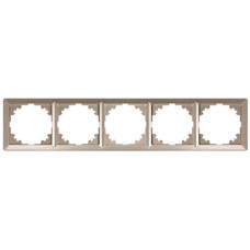 Рамка 5-постовая 365х81х9,5мм никель [ins0040063] E.NEXT e.lux.10104L.5.fr.nickel