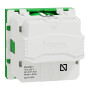 Розетка с з/к и шторками 16А Зеленый 45х45х40mm PC [NU303706] Unica New Schneider Electric