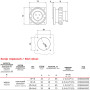 Силова вилка 3P+N+PE 32А 400В вбудована IP67 основа 75х75мм [DIS2483297] Quadro ДКС