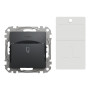 Картковий вимикач 10А Чорний 73х73х45mm ABS-UV [SDD114121] Sedna Design & Elements Schneider Electric