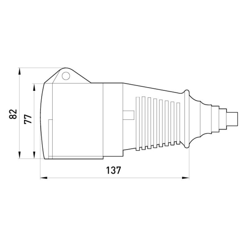 Силова розетка 3P+PE 32А 400В переносна IP44 червона [2643-326] E.NEXT