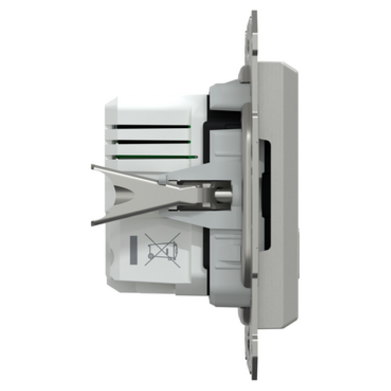 USB розетка тип А+С 21W 3A алюміній ABS [EPH2700561] Шнейдер Електрік
