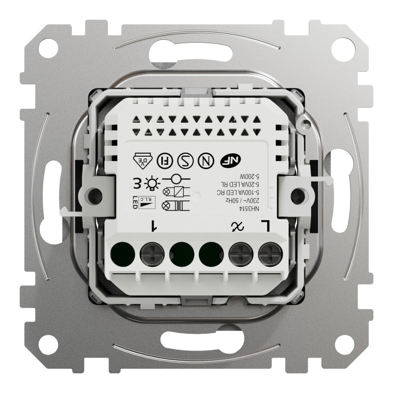 Универсальный поворотный димер для LED ламп алюминий [SDD113502] PC Sedna Design&Element Шнейдер Электрик