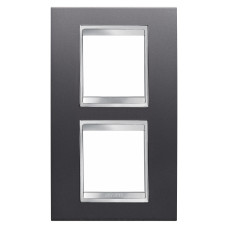 Рамка двухместная вертикальная Chorusmart LUX технополимер черный [GW16224VA] Gewiss