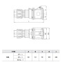 Силовая розетка 3P+N+E 63А 400В переносная IP44 красная [GW63021H] IEC 309 HP GEWISS