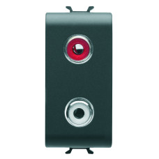 Аудиорозетка RCA 1 модуль Chorusmart технополимер черная [GW12453] Gewiss