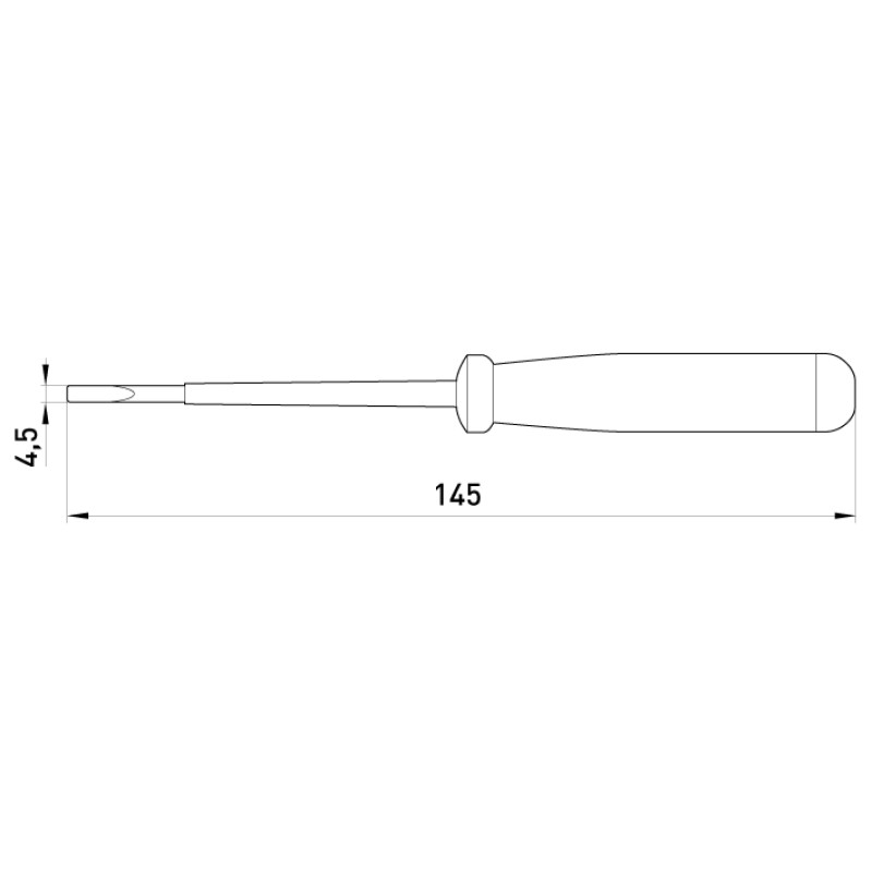 Викрутка-індикатор 4,5x155мм прямий SL 100-500V AC [t001103] e.tool.test03 E.NEXT