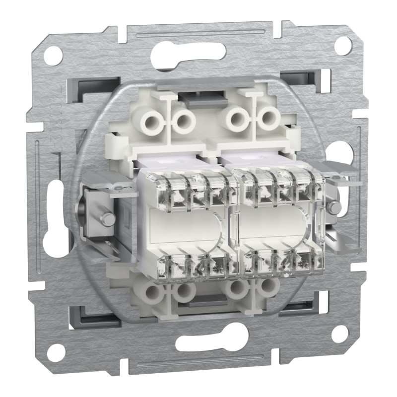 Розетка комп'ютерна RJ45 UTP кат.5Е Asfora сталь ABS [EPH4400162] Шнейдер Електрік