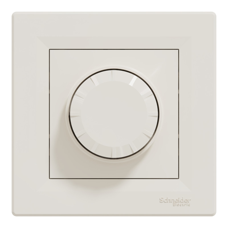 Возвратный LED диммер RC 3-370Вт ASFORA 83x83x47mm кремовый [EPH6800123] Schneider Electric
