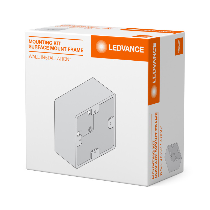 Коробка для накладного монтажу 80x80x42mm белая [4058075843561] Ledvance SURFACE MOUNT FRAME