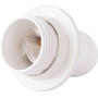 Патрон E14 електричний з гайкою 56х28mm пластик білий [s9100006] e.lamp socket with nut.E14.pl.white E.NEXT