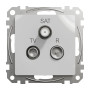 Розетка R/TV/SAT конечная 4дБ алюминий 73х73х41mm ABS-UV [SDD113481] Sedna Design & Elements Schneider Electric