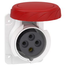 Силовая розетка 3P+E 16А 415В встраиваемая IP67 красная [PKY16G734] PratiKa Schneider Electric