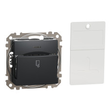 Карточный выключатель 10А Черный 73х73х45mm ABS-UV [SDD114121] Sedna Design & Elements Schneider Electric