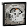 Розетка с заземлением Asfora с крышкой и защитными шторками алюминий ABS [EPH3100361] Шнейдер Электрик