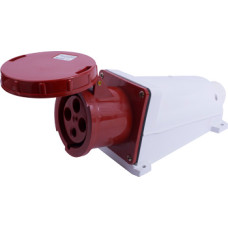 Силовая розетка 3P+PE 125А 400В стационарная IP67 красная [p012028] E.NEXT e.socket.144.125.67