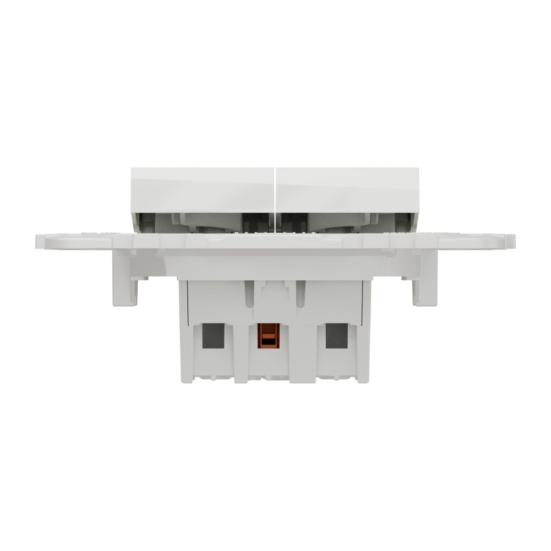 Выключатель 2-клавишный Белый 74.5х74.5х34.25mm PC [NU521118] Unica New Schneider Electric