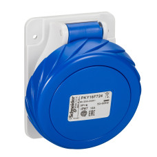 Силовая розетка 3P+E 16А 250В встраиваемая IP67 синяя [PKY16F724] PratiKa Schneider Electric