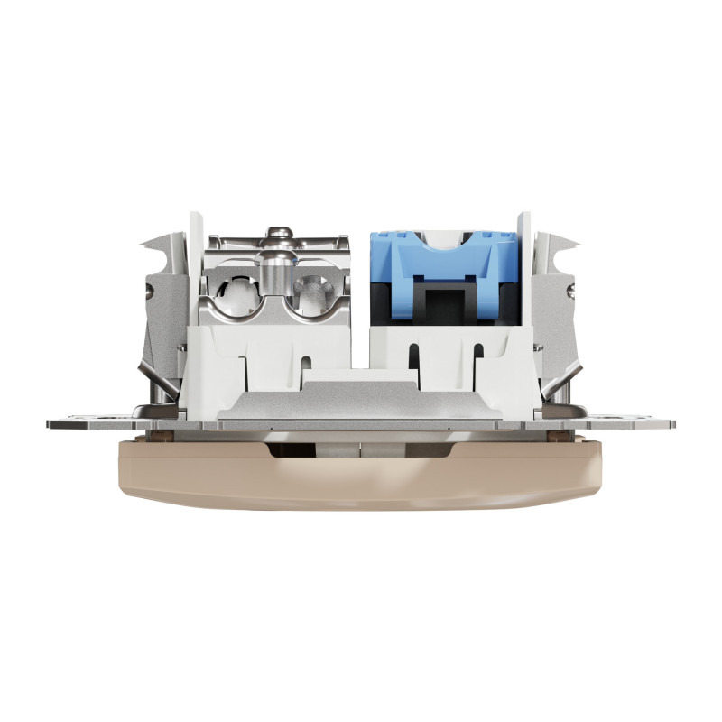 Розетка RJ45 кат.6 UTP -TV бежевая [SDD112469T] ABS-UV Sedna Design&Element Шнейдер Электрик