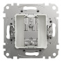 Концевая TV розетка 4 дБ алюминий [SDD113471] ABS-UV Sedna Design&Element Шнейдер Электрик