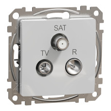 Розетка R/TV/SAT конечная 4дБ алюминий 73х73х41mm ABS-UV [SDD113481] Sedna Design & Elements Schneider Electric