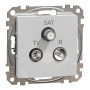 Розетка R/TV/SAT конечная 4дБ алюминий 73х73х41mm ABS-UV [SDD113481] Sedna Design & Elements Schneider Electric