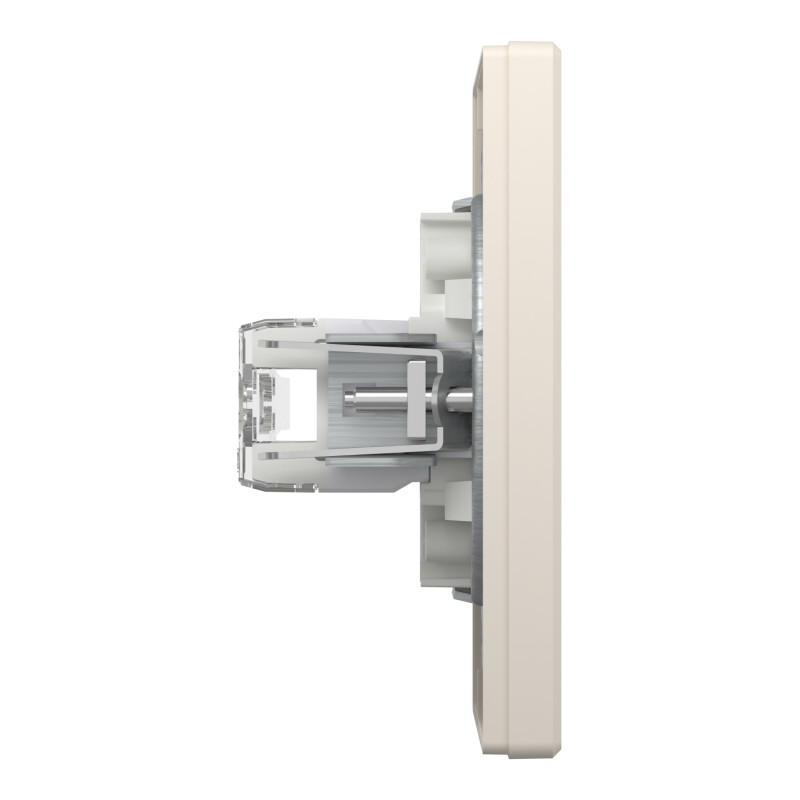 Розетка компьютерная с рамкой RJ45 UTP кат.6 Asfora слоновая кость ABS [EPH4800123] Шнейдер Электрик