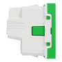 Розетка с з/к и шторками 16А Зеленый 45х45х40mm PC [NU303706] Unica New Schneider Electric
