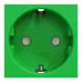 Розетка с з/к и шторками 16А Зеленый 45х45х40mm PC [NU303706] Unica New Schneider Electric