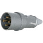 Силова вилка 3P+PE 32А 400В переносна металева IP44 сіра [3143-326] E.NEXT