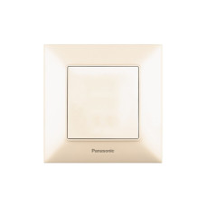 Выключатель одноклавишный Arkedia Slim с рамкой ABS кремовий [WNTC00012BG-UA1] Panasonic
