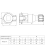 Силовая розетка 2P+PE 32А 250В переносная IP44 полиамид синяя [A0080010119] UСombi АСКО