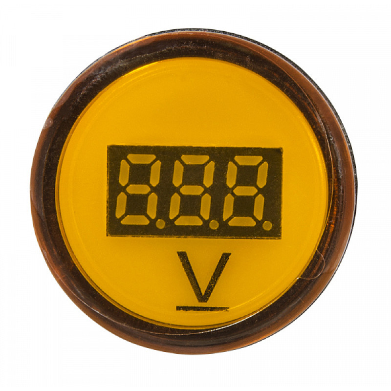 Вольтметр цифровий 5-30V DC жовтий [A0190010013] AD22-22DVM АСКО