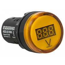 Вольтметр цифровой 5-30V DC желтый [A0190010013] AD22-22DVM АСКО