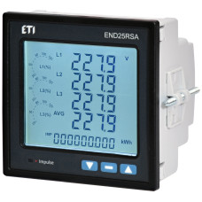 Анализатор сети цифровой RS-485 2 выходных контакта 96x96мм класс 0,5 [46569542 END25-RSA ETI