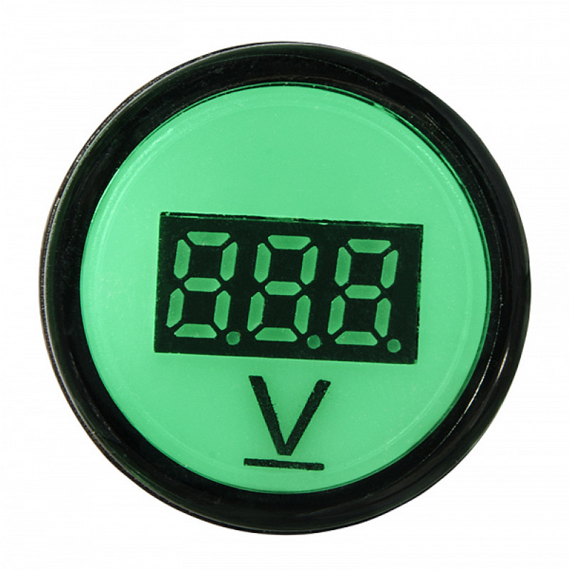 Вольтметр цифровий 5-30V DC зелений [A0190010014] AD22-22DVM АСКО