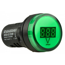 Вольтметр цифровой 80-500V AC зеленый [A0190010011] AD22-22DVM АСКО