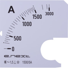 Шкала для амперметра e.meter72.a1500.scale 1500A АС 72х72мм [s066009] E.NEXT