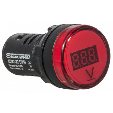 Вольтметр цифровой 5-30V DC красный [A0190010015] AD22-22DVM АСКО