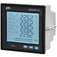 Анализатор сети цифровой Ethernet, RTC, 8мб встроенной памяти 96x96мм класс 0,5 [4656955 END25-ETHA ETI
