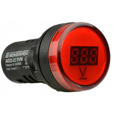 Вольтметр цифровой 80-500V AC красный [A0190010010] AD22-22DVM АСКО